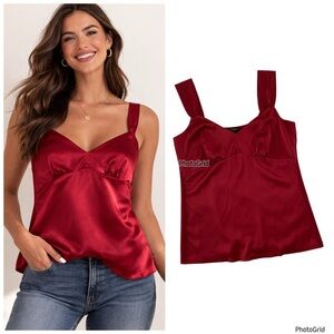 Ann Taylor Rich Red Satin Camisole